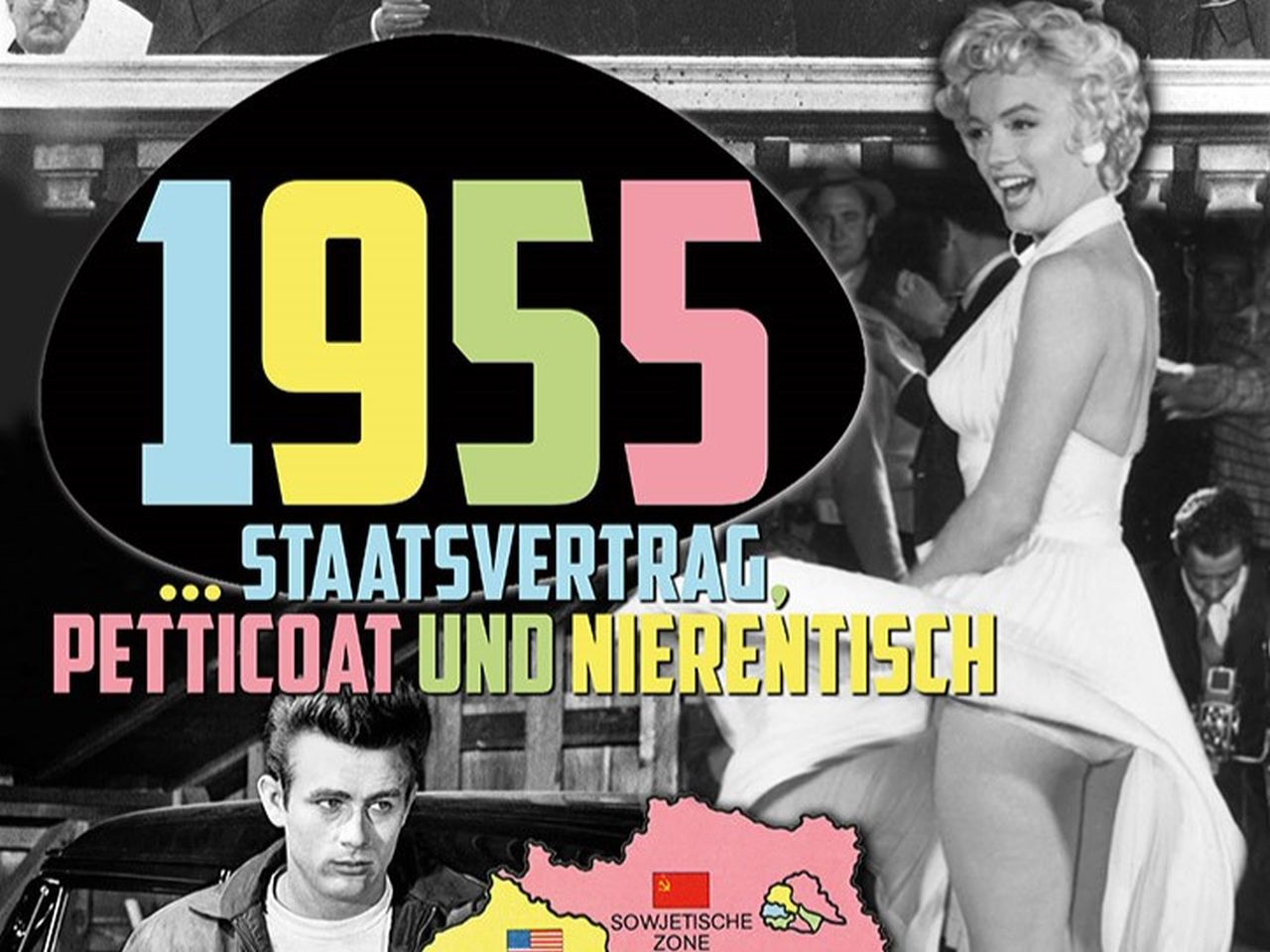 1955... Staatsvertrag, Petticoat und Nierentisch, Flyer, Ausschnitt